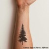 'Pine Tree Silhouette' Temporary Tattoo - Water Resistant, Skin-Safe, Non-Toxic