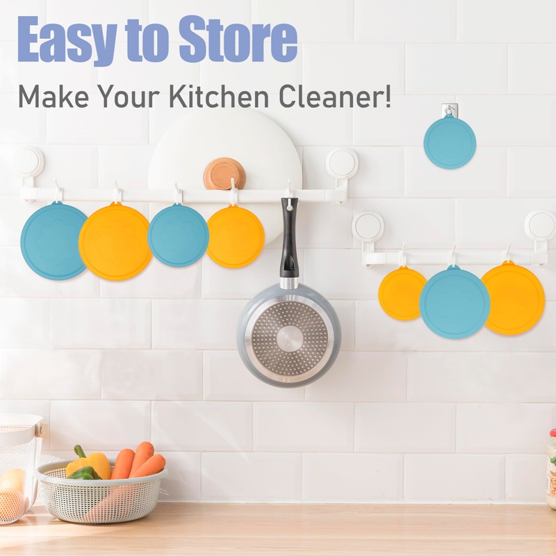 LUVCOSY 7 Cup Silicone Replacement Lids Storage Cover for Pyrex