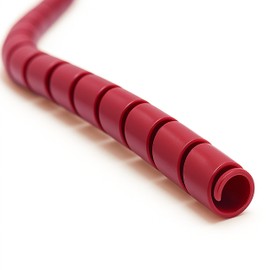 Electriduct 1.5 Inch Heavy Duty Spiral Wrap HDPE Flexible Plastic Cable Sleeve Hose Protector 10 Feet - Red