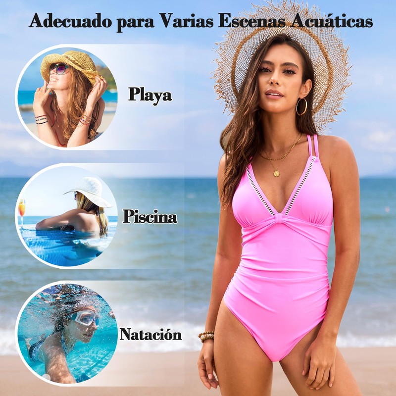 Cloeey Future Traje de Baño para Mujer, Estilo Completo (MX/US,