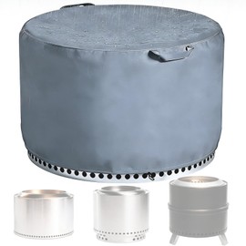 Chinchilla Fire Pit Cover for Solo Stove Bonfire 2.0 - Waterproof 600D Oxford Fabric Cover for 19.5 to 21 Inch Outdoor Fire Pits, All-Weather Protection with Drawstring & Heat-Resistant Handle