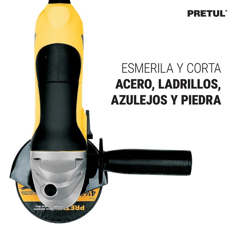 Truper 24035 / ESMA-4-1/2P2-4 1/2" 630 W Angle Grinder, Pretul