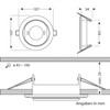 ledscom.de RUBA Recessed Ceiling Light Matt Stainless Steel Round 107