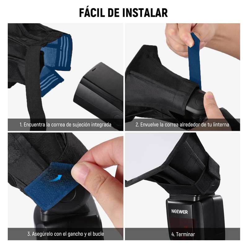 NEEWER Difusor de Flash Actualizado Speedlight Softbox Plegable 2 Pack,