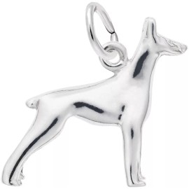 Rembrandt Sterling Silver Doberman Dog Charm by Rembrandt