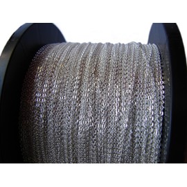 BEEZZY BEEDZ 925 Sterling Silver Jewelry Making Cable Trace Anchor Chain by Foot for DIY Jewelry Made in Italy (Cable Flat Link 1.5mm, 10f)