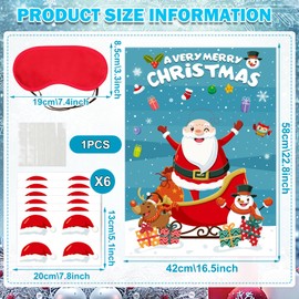 MACULPER Christmas Party Games Supplies Game Poster for Children Game Props Party Decoration Christmas Gift Christmas Poster Game Poster for Christmas Party Decorations Supplies (A)