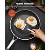 Non Stick Frying Pans, 12 inch Hybrid Pans with Lid