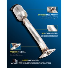 PHILTOP Rear Catalytic Converter Direct-Fit Stainless Steel Compatible With Nissan 2013-2019 Sentra 1.8L - Replace# 16799 (EPA Compliant)