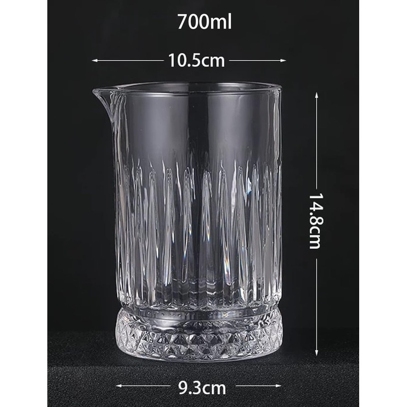 Professional Thick Bottom Seamless Cocktail Mixing Glass 24.7 fl oz