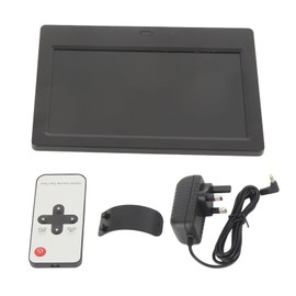 7 Inches Black Brightness Alarm Clock WIFI Synchronous Update With Remote Control and Weather Forecasting Function Digital Day Clock for Elderly UK Plug