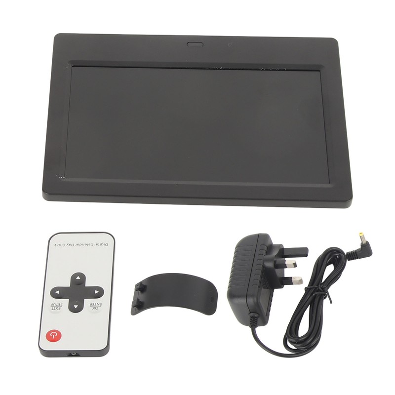 7 Inches Black Brightness Alarm Clock WIFI Synchronous Update With