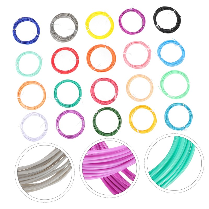 CIYODO 20pcs Pcl Printing Pen Filaments Crafting Supplies for Art
