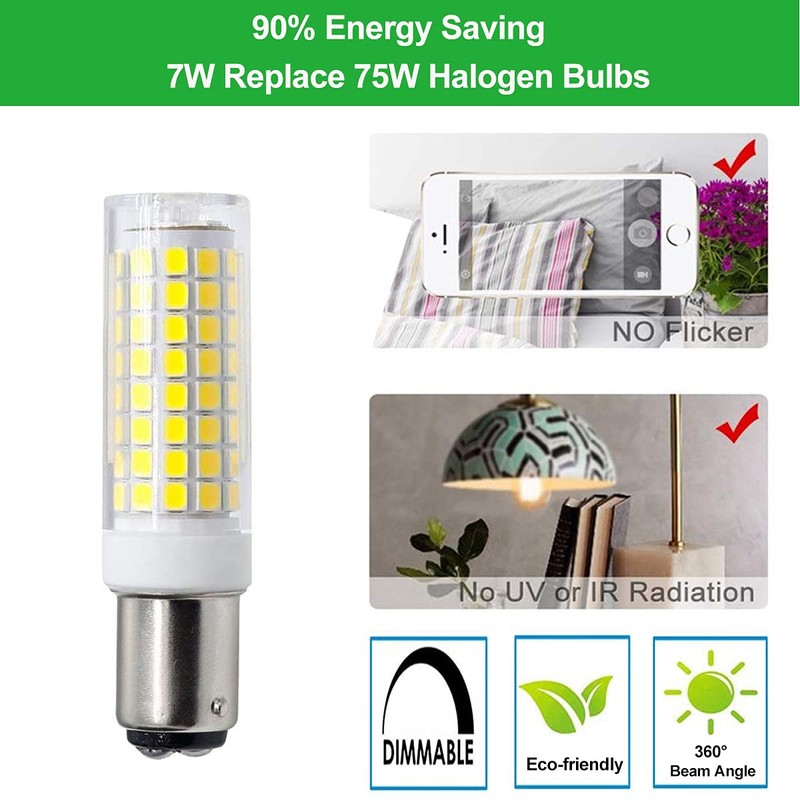 SZHZS Ba15d LED Light Bulbs Dimmable Double Contact Bayonet Base,