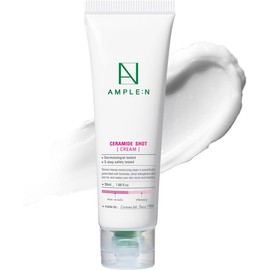 AMPLE:N Crema de chupito de cerámica 1.69 oz. Crema hidratante dermatológicamente probada con ceramida, fortalece la barrera de la piel, hace que la piel esté húmeda y saludable para pieles sensibles y ásperas (50 ml)