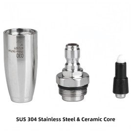 Turbo Nozzle Pressure Washer Tip, SUS 304 Stainless Steel Power Washer Turbo Spray Nozzle with 1/4" Quick Connector for Pressure Washer Surface Cleaner, 3600 PSI 360° Rotating 3.0 Orifice 4.0 GPM