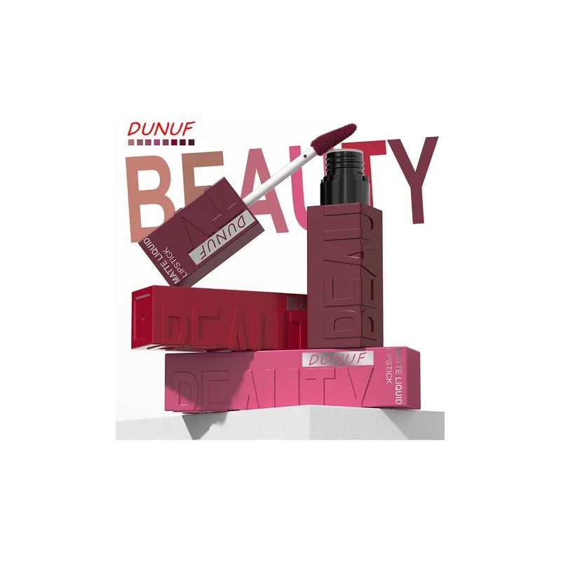 Dunuf 1pc Brillo De Labios Mate Y A Prueba De