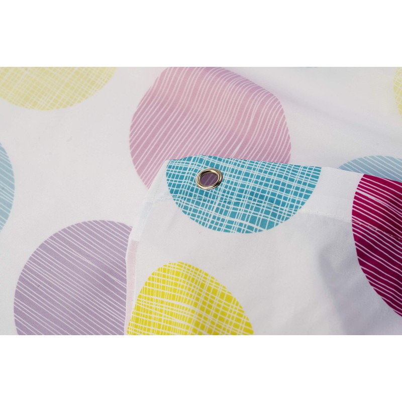 Croydex Shower Curtain, Textured Dot, 1800 x 1800mm