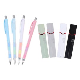 TEHAUX Lápices Propulsores 0.9 Mm Juego De 4 Cajas De Recargas Transparentes Para Dibujo Y Escritura Con Diseño Ergonómico Para Estudiantes Y Papelería Escolar