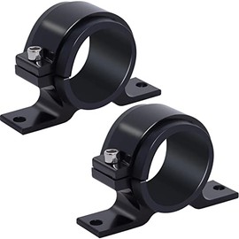 2PCS 50mm Car Oil/Fuel/Gas Pump Mounting Bracket Single Filter Clamp Cradle Black