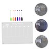 OHPHCALL 1set Magnetic Weekly Planner Board Acrylic Dry Erase Refrigerator