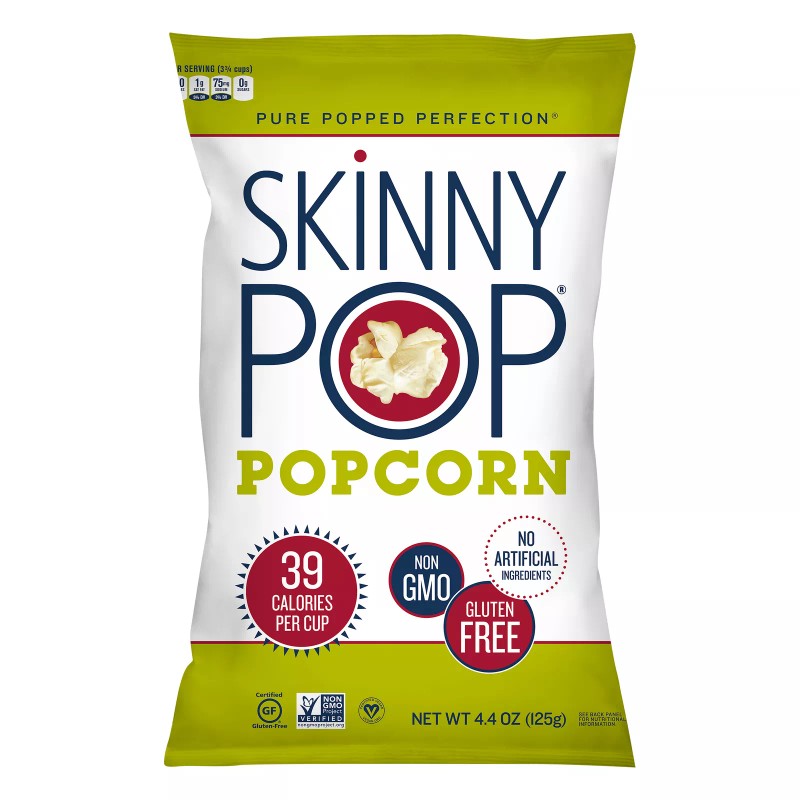 SkinnyPop Skinny Pop Popcorn RTE Natural 4.4 oz (Pack Of