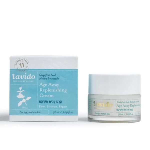Lavido - Natural Age Away Replenishing Facial Cream | Firm, Hydrate + Repair Dry, Mature Skin (1.69 oz | 50 ml)