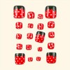 Strawberry Press on Toenails Short Square False Toenails with Design