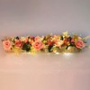 12 Holes Rectangular Flowers Vase With LED Light Clear Acrylic