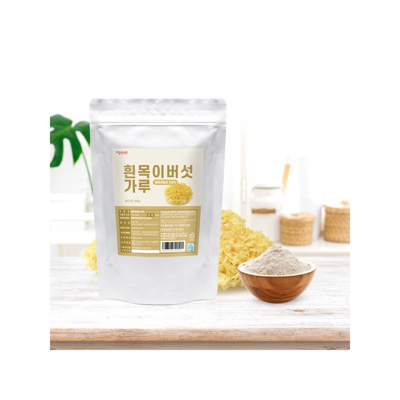 Gapdang Herb 흰목이버섯 가루 분말 300g 은이버섯 White Mushroom Powder
