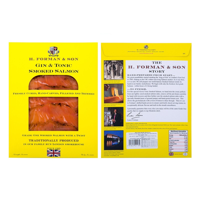 H. Forman & Son Gin and Tonic Gravadlax, 4 Ounce