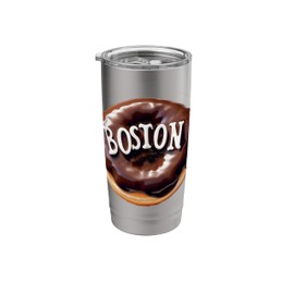 Boston Cream Donut with Text Stainless Steel Insulated Tumbler