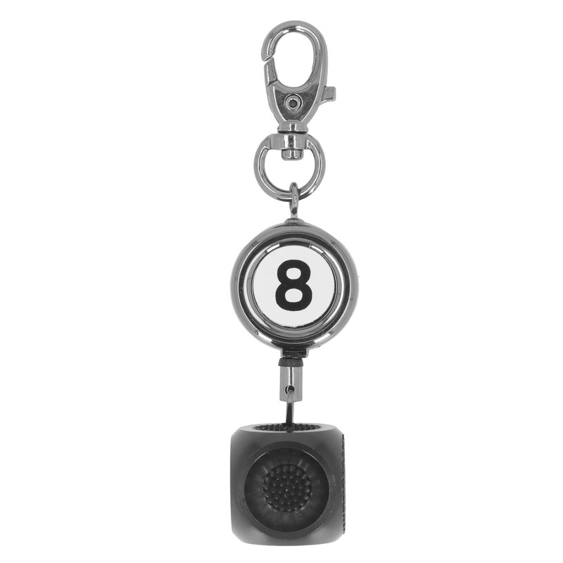 Pool Cue Tip Repair Tool with Retractable Key Ring Billiard