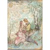 Stamperia International Rice Paper-Sleeping Beauty Lovers, Various, A4