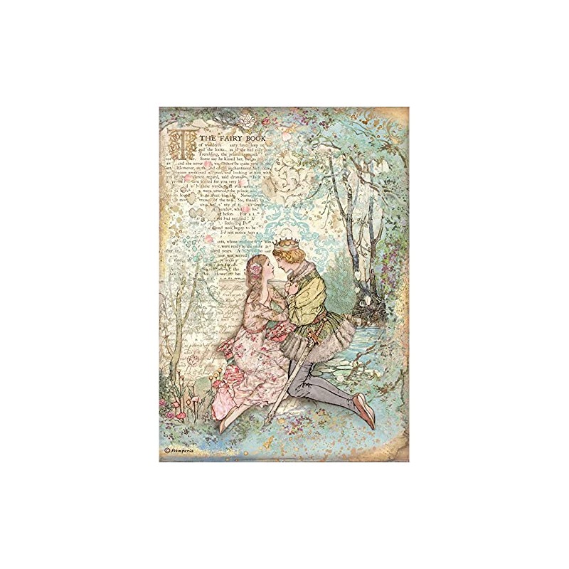 Stamperia International Rice Paper-Sleeping Beauty Lovers, Various, A4