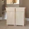 Household Essentials 6786-1 Collapsible Double X-Frame Laundry Hamper Sorter with