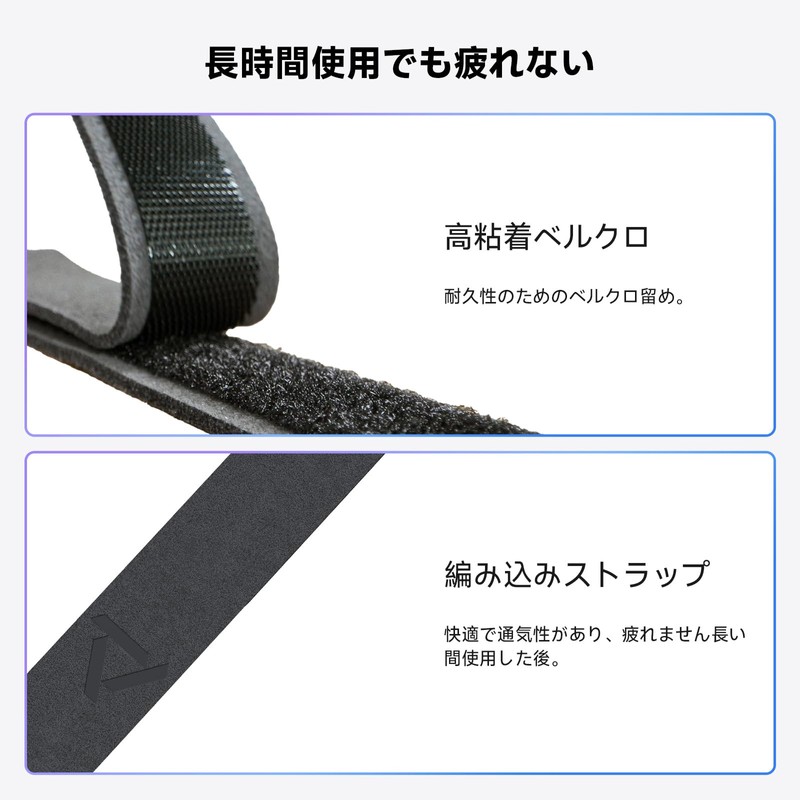 PRISMXR コントローラーアクセサリー 滑り止め アクセサリー 快適握感 調節可能 取り付け簡単 Quest3S/3と互換性あり コントローラーグリップカバー (2個セット)
