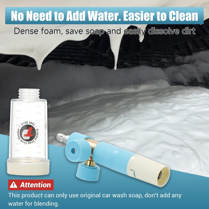 Tool Daily Foam Cannon with Dual Connector Accessory, Original Soap
