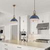 ALAISLYC Blue Pendant Lights Kitchen Island Industrial Adjustable Height Vintage