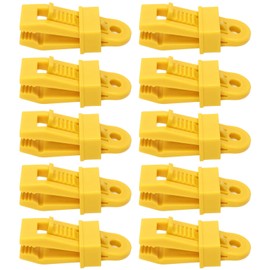 10 Pcs Tarp Clips, Heavy Duty Lock Grip, Large Tent Clamps Tarp Clamps for Swimming Pool Cover Awnings Outdoor Camping Caravan Canopies Car Covers (Yellow)