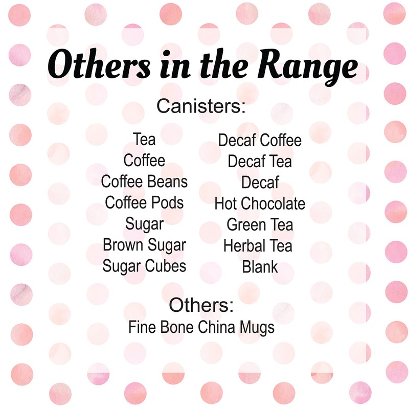 Purely Home Pink Polka Dots Spots Coffee Pods Canister -