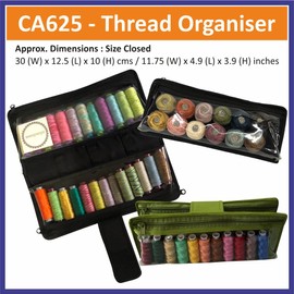 Yazzii Thread Organizer - Portable & Multipurpose - Sewing Thread Holder Organizer for Spools, Embroidery Floss, Sewing Supplies - Perfect for Classes, Travel & Retreats Green