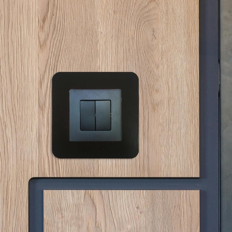 3 Pieces Switch Surround Frame Square Light Switch Cover Sticker