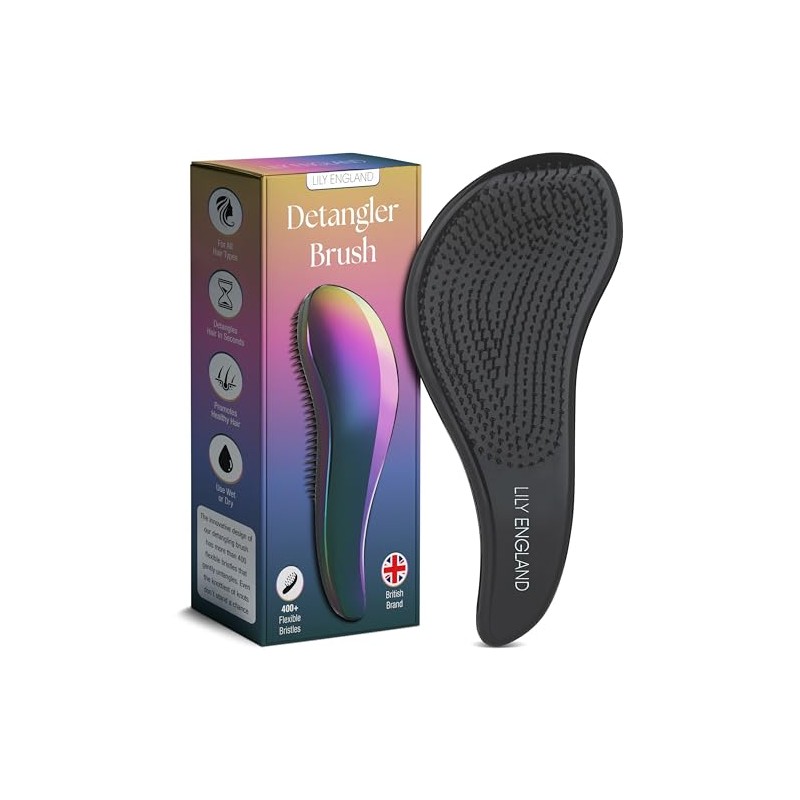 Lily England Gentle Detangle Hair Brush for Thick, Curly, Wet