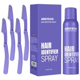 Dermaplane Razor for Women Face Hair Identifier Spray for Face Shaving Dermaplaning Tool Skin Body Dermaplane Spray for Women with 4 Facial Razor for Face Shaver Kit Facial Hair Spray Hair Removal