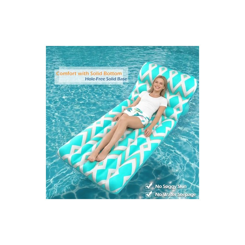 Jasonwell Inflatable Pool Float Adult - Ultra-Comfort Soft Fabric Pool