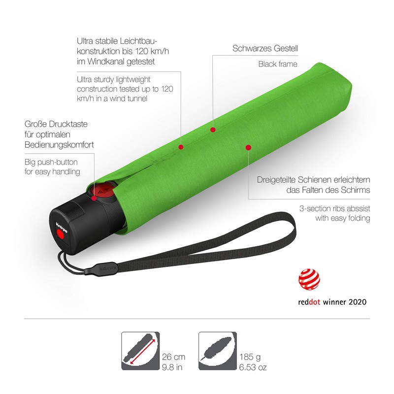 Knirps Ultra U.200 Medium Duomatic Pocket Umbrella - Automatic Open/Close