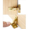 QWORK Brass Heavy Duty Elbow Latch Cabinet Door/Window Catch, 4