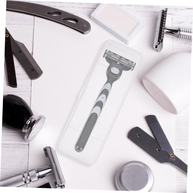 CAXUSD Travel Shaver Box 3 Storage Containers Razor Blade Holder