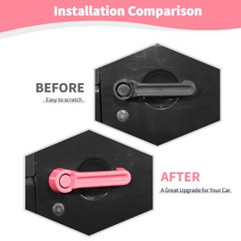 JOSHELA for Jeep JK Door Handle Cover Trim Pink for Jeep Wrangler JK 4DR 2007-2017 Pink Exterior Accessories 5pcs